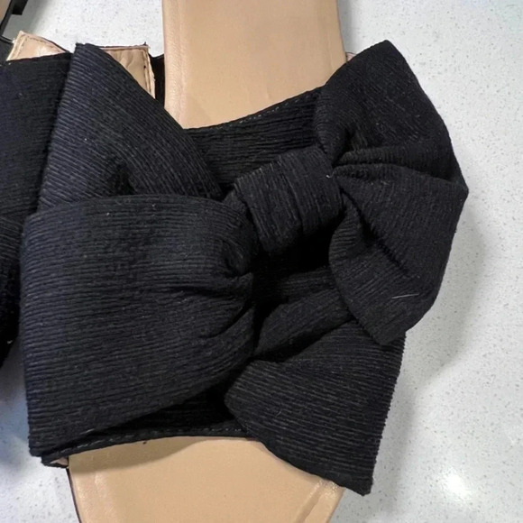 Naturalizer Black Linen Flat Sandals Size 10 - Picture 2 of 7